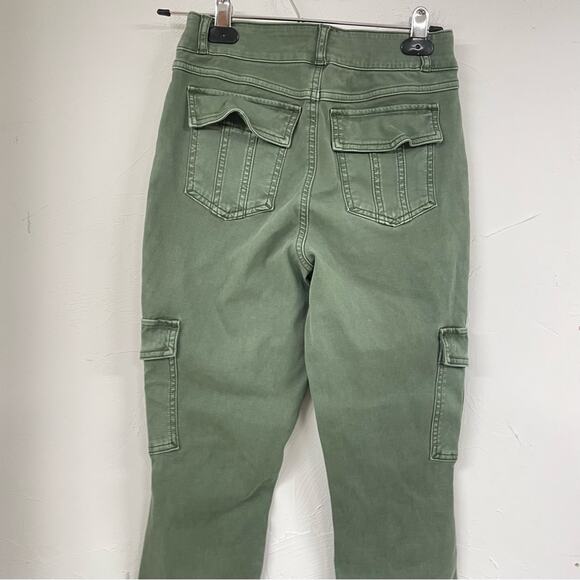 Spanx Green Cargo Skinny Jeans High Rise Womens M Denim Stretch Classic Fall - Picture 7 of 10